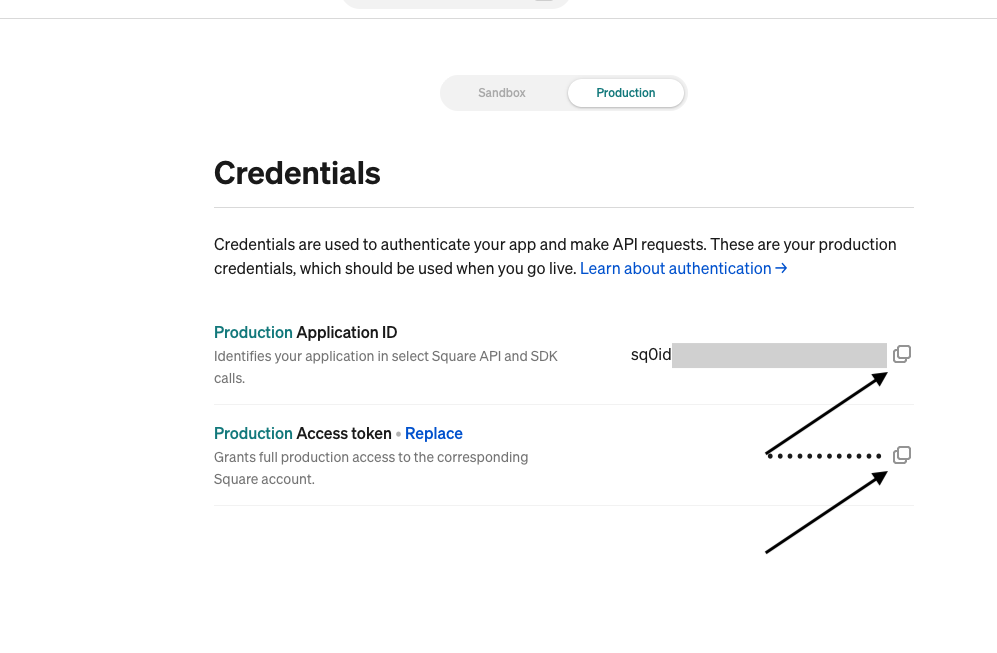 Obter Application ID e Access Token da Square