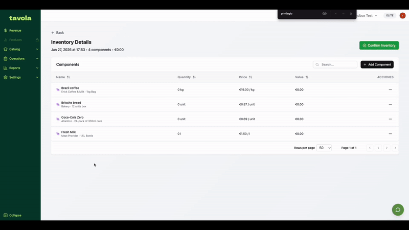 Inventory Demo
